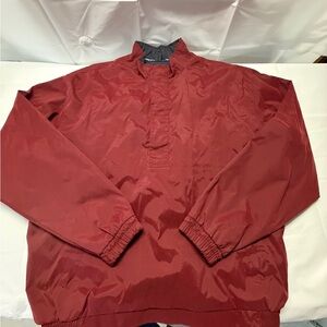 Roundtree & Yorke Men's Deep Red‎ Pullover Windbreaker